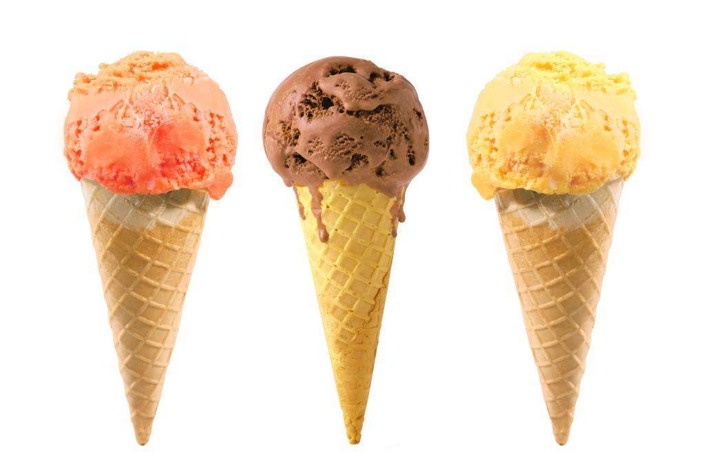 Мороженое в форме конуса