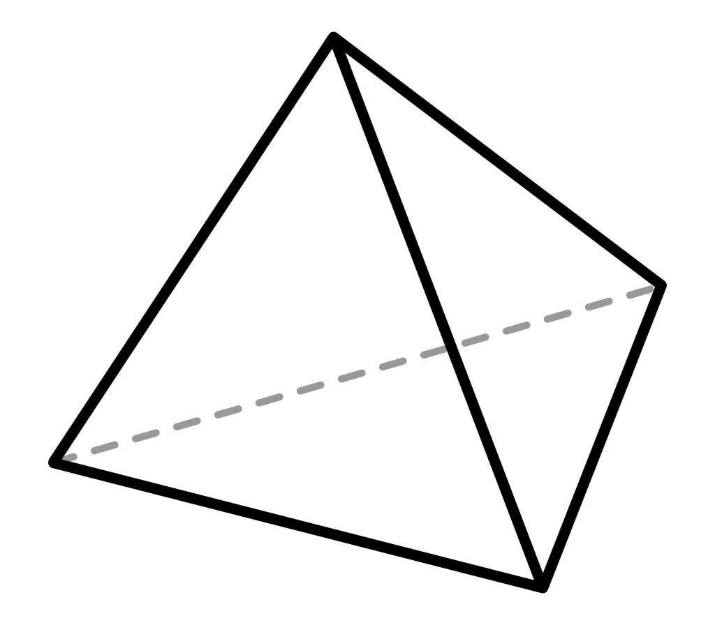 сделать из 6 спичек 4 равносторонних треугольника