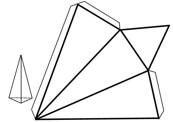 Развертка треугольной пирамиды