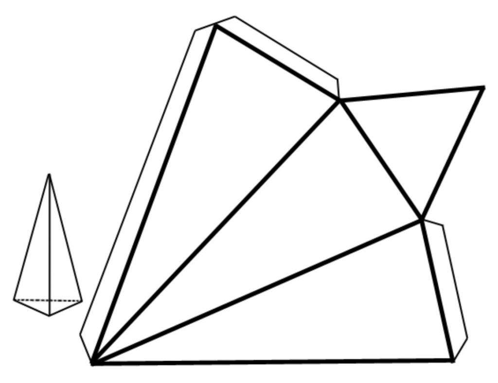 Развертка правильной треугольной пирамиды