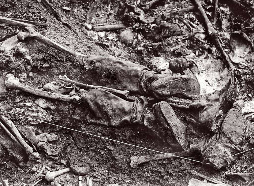 Останки расстрелянных на Бутовском полигоне