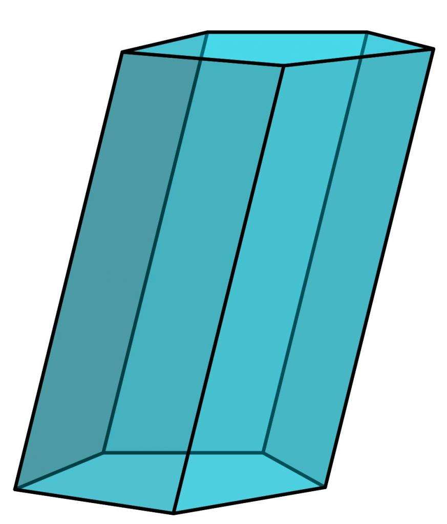 Пятиугольная наклонная призма