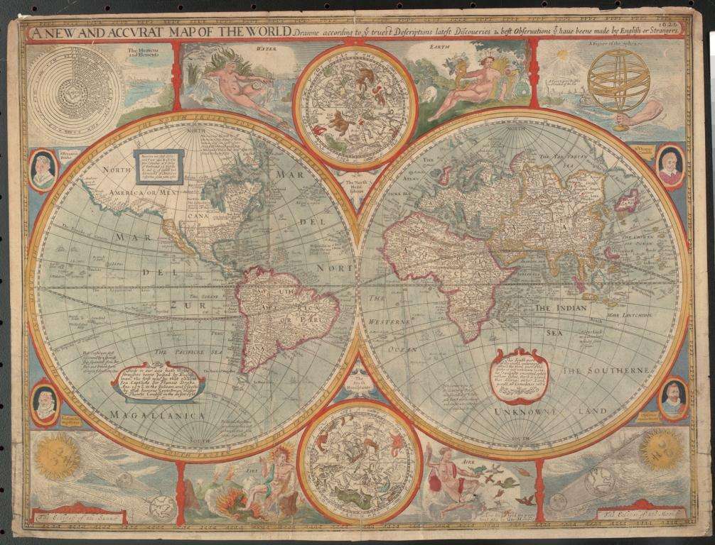 Карта мира датированная 1626 годом.
