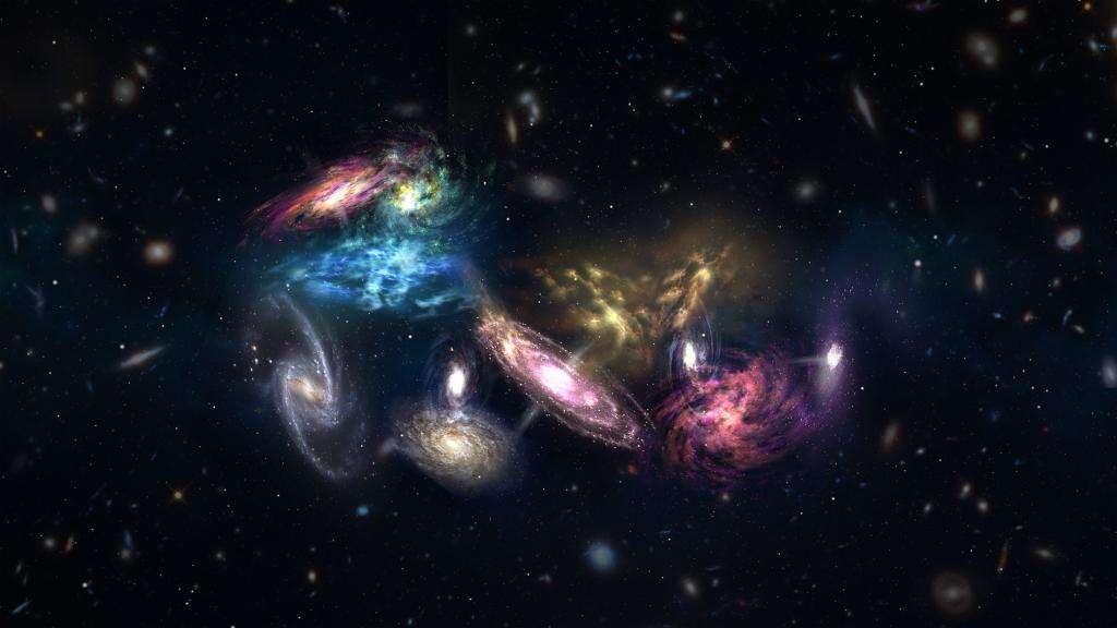 Разноцветные галактики