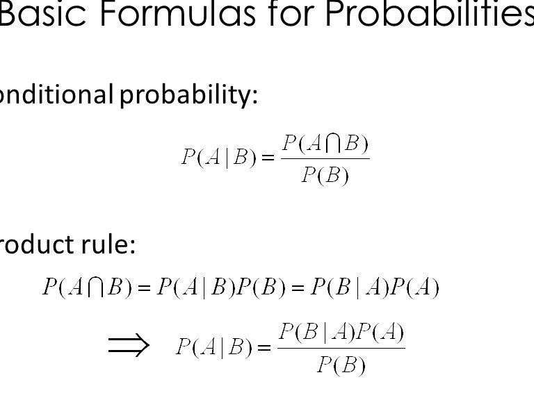 Формулы вероятности